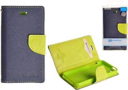Fancy Diary Folio flipové puzdro pre Samsung Galaxy S5 modré / limetkovej
