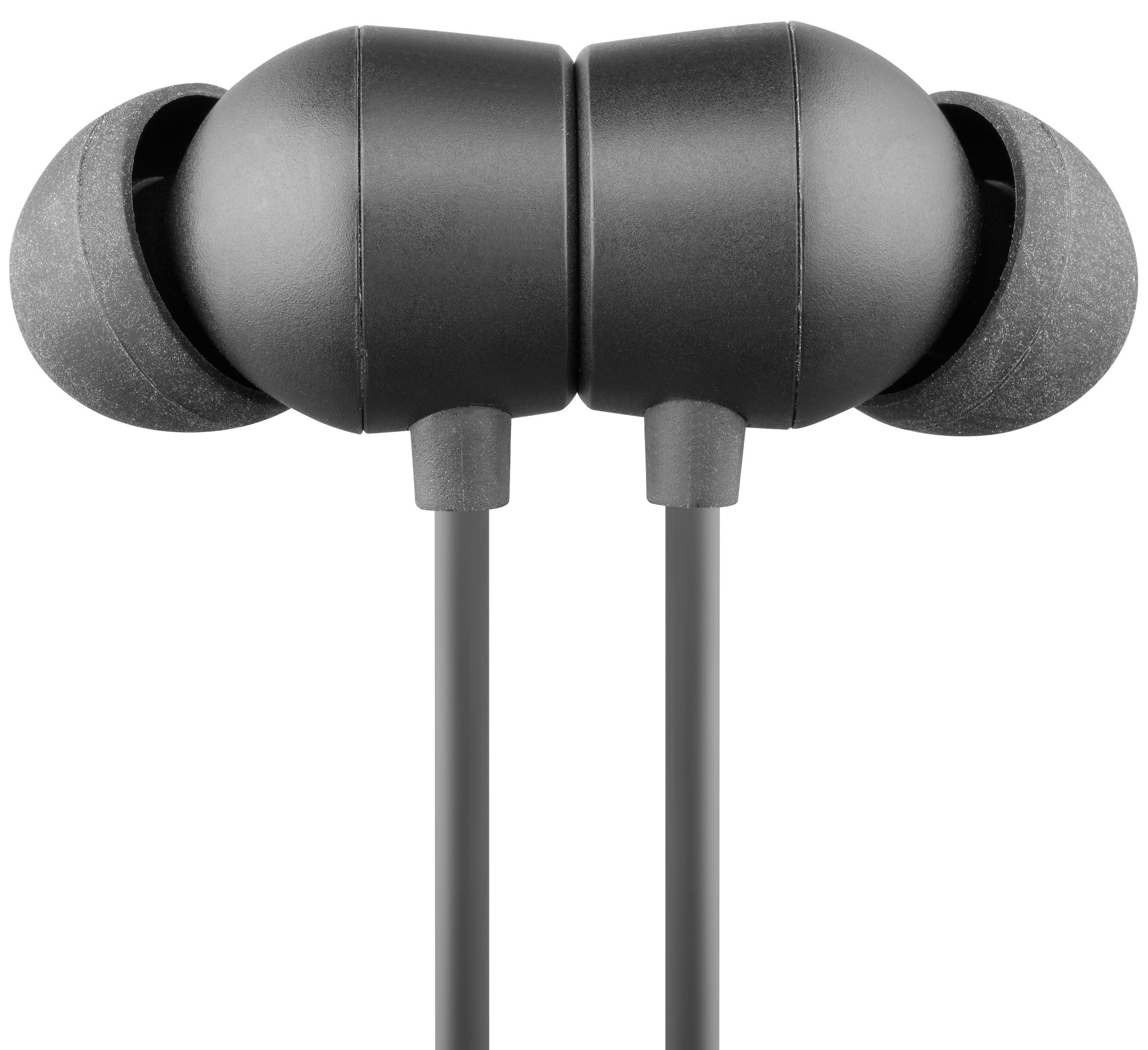 Bezdrátová In-ear sluchátka CellularLine Neckband Flexible s dlouhou výdrží černá