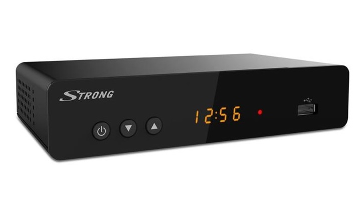 Set top box STRONG SRT 8222 DVB-T/T2 /Full HD/ H.265/HEVC/ twin tuner/ PVR/ EPG/ USB/ HDMI/ LAN/ SCART/ černá