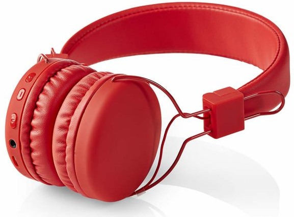 Bezdrátová bluetooth sluchátka Nedis HPBT1100RD červená