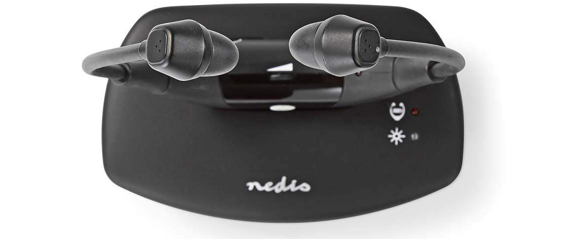Bezdrátová sluchátka Nedis HPRF000BK | Rádiová Frekvence (RF) | černá