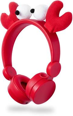 Dětská drátová sluchátka Nedis HPWD4000RD Chrissy Crab červená