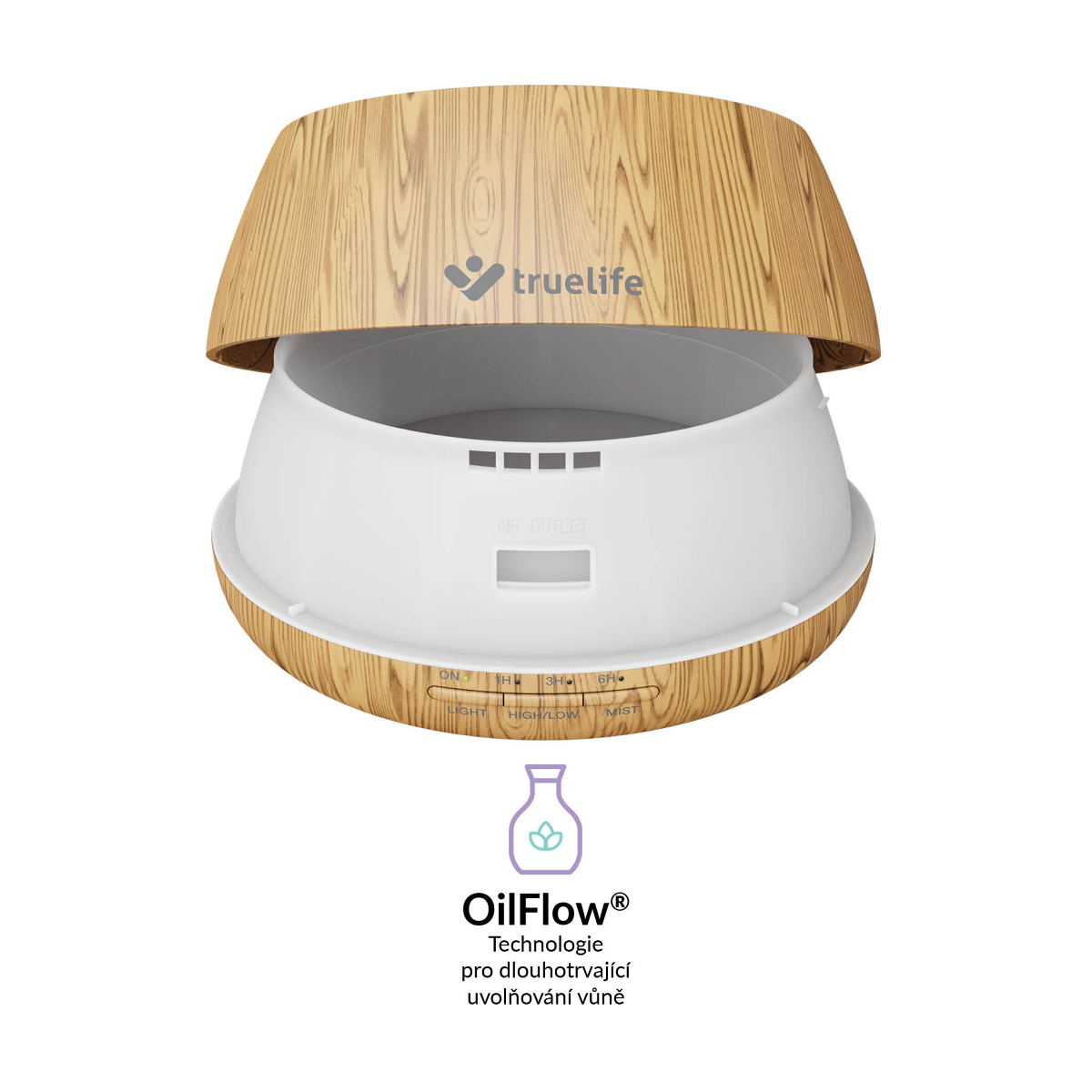 Aroma difuzér a zvlhčovač vzduchu TrueLife AIR Diffuser D9 Smart se zabudovaným reproduktorem