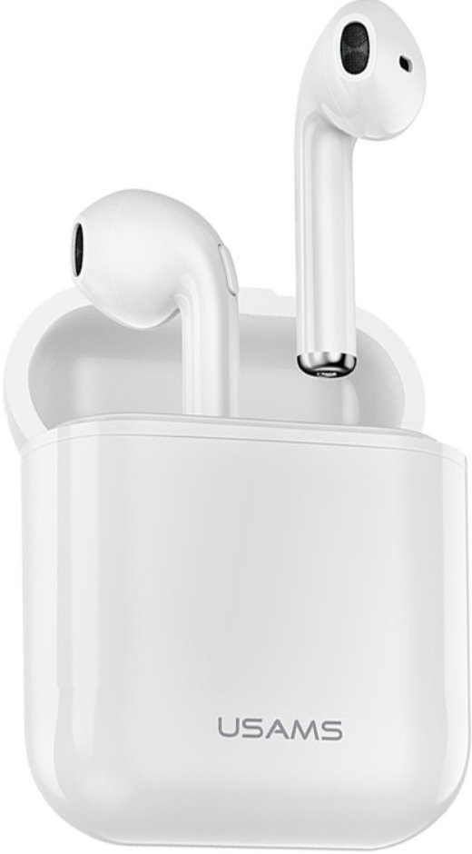 USAMS LC Dual Stereo 5.0 bezdrátová sluchátka bílá 
