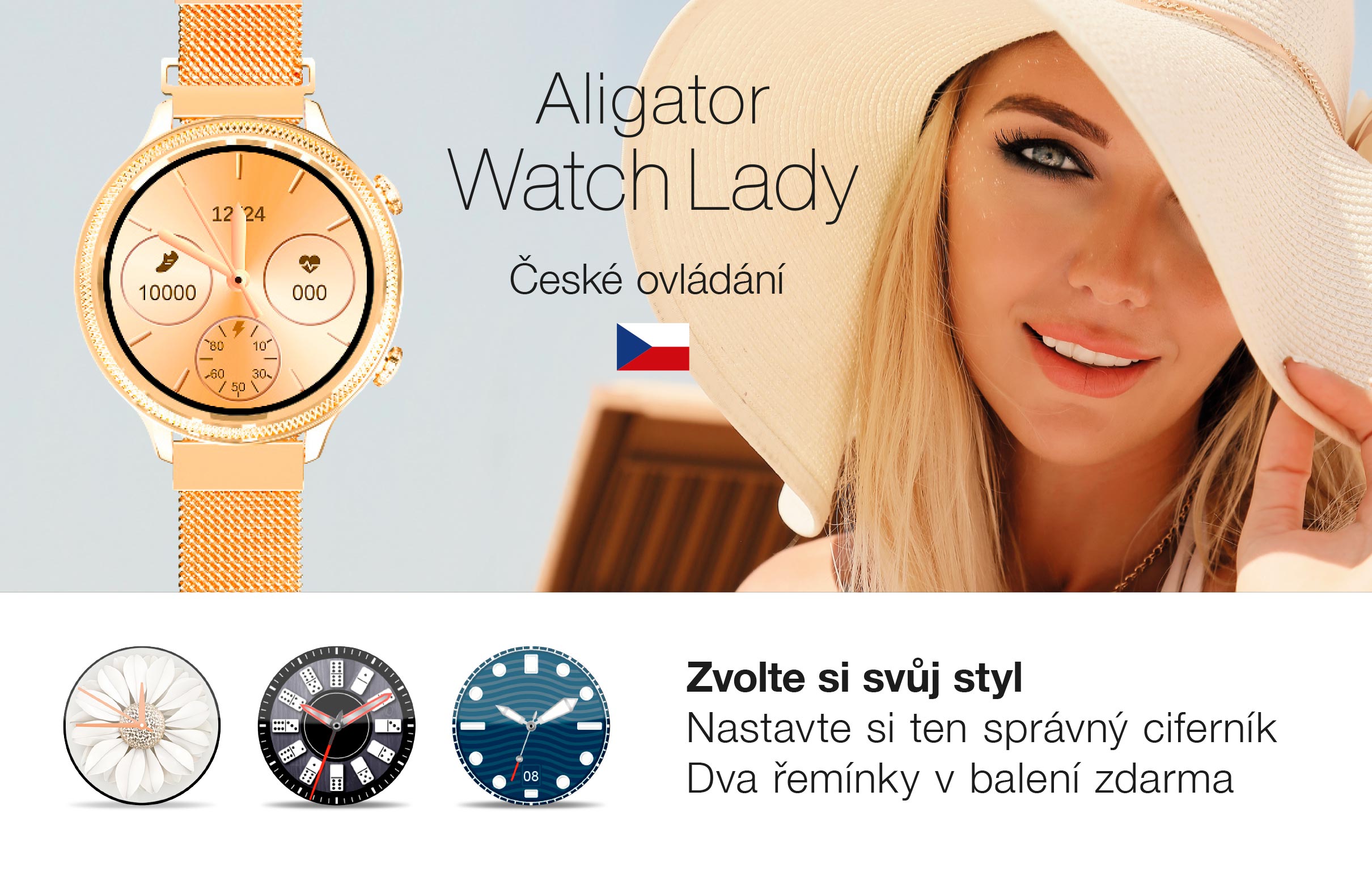 Aligator Watch Lady zlatá