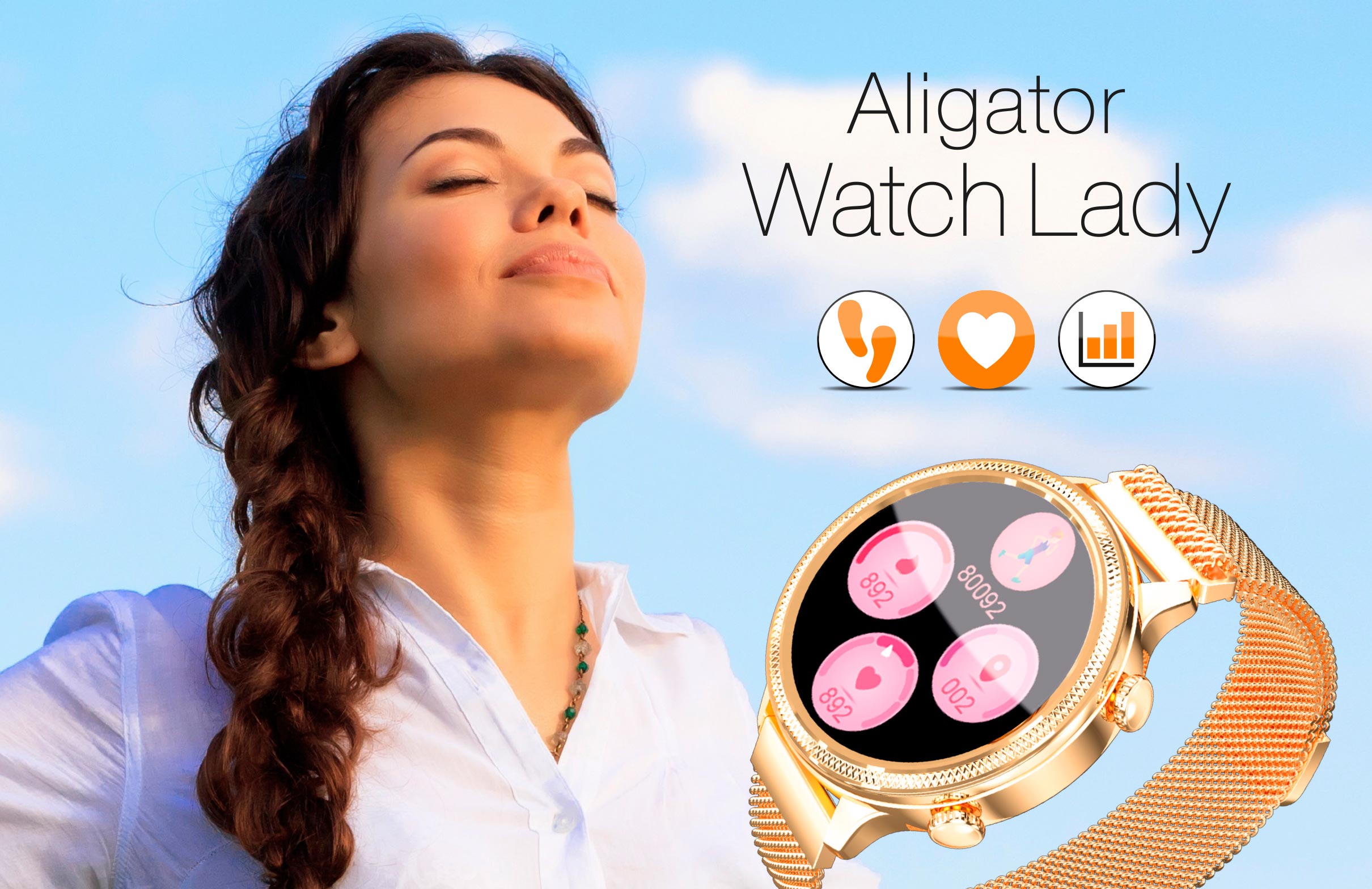 Aligator Watch Lady zlatá