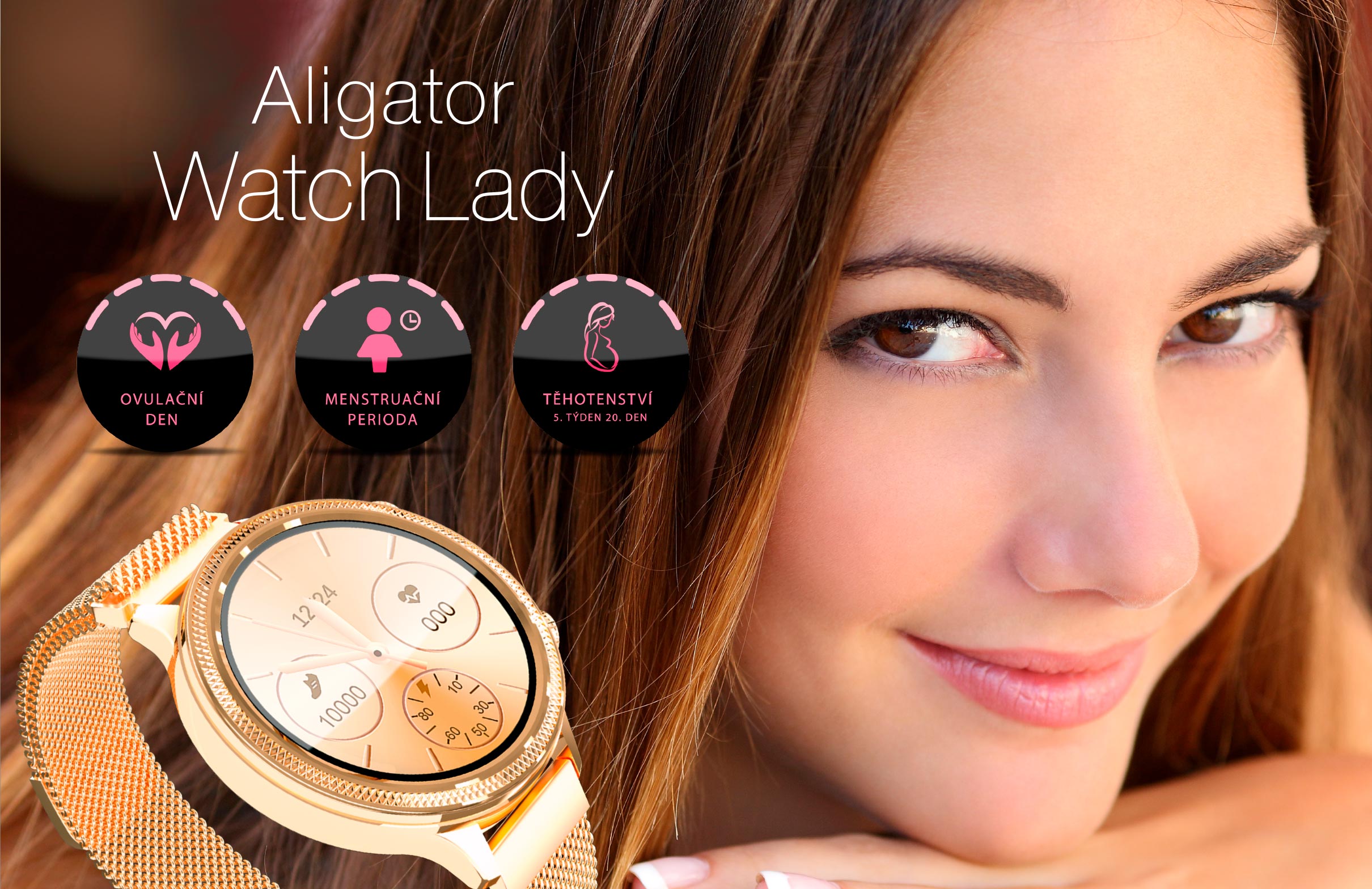 Aligator Watch Lady zlatá