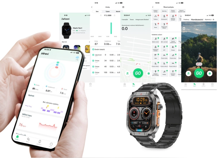 Aligator Watch Sport GPS černá