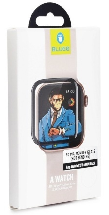Tvrzené sklo Mr. Monkey pro Apple Watch Series 4 (40 mm), černá