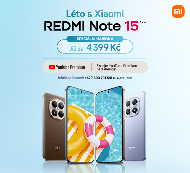 Léto s Xiaomi - Redmi Note 15 řada