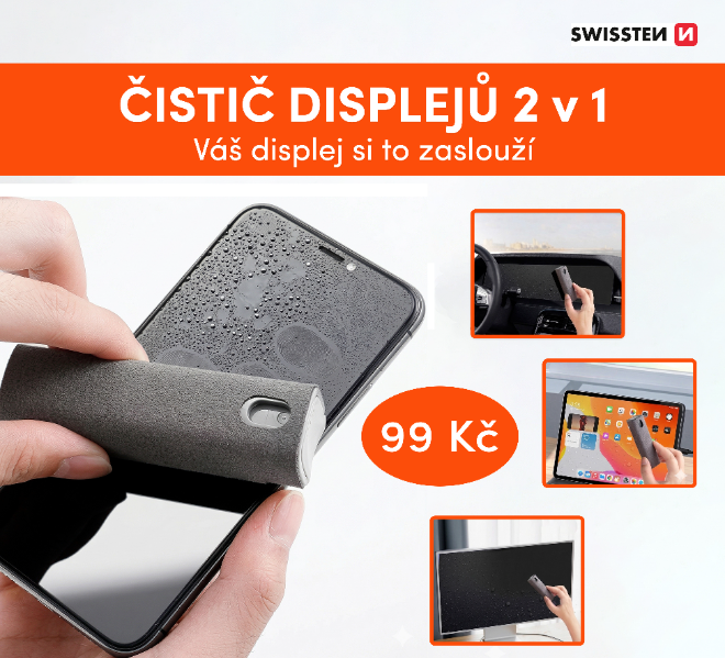 Swissten Čistič Displejů 2 v 1
