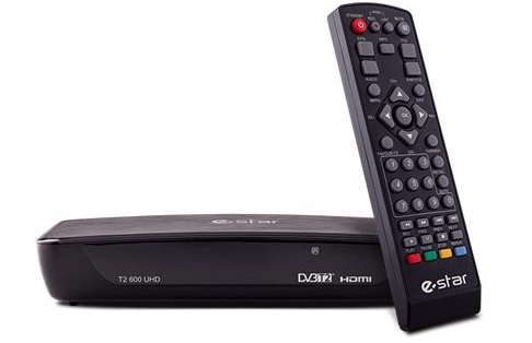 Set top box eSTAR T2 600 UHD  DVB-T/T2, černá