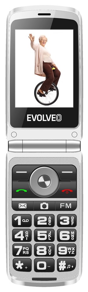 Evolveo EasyPhone FG s nabíjecím stojánkem, červená