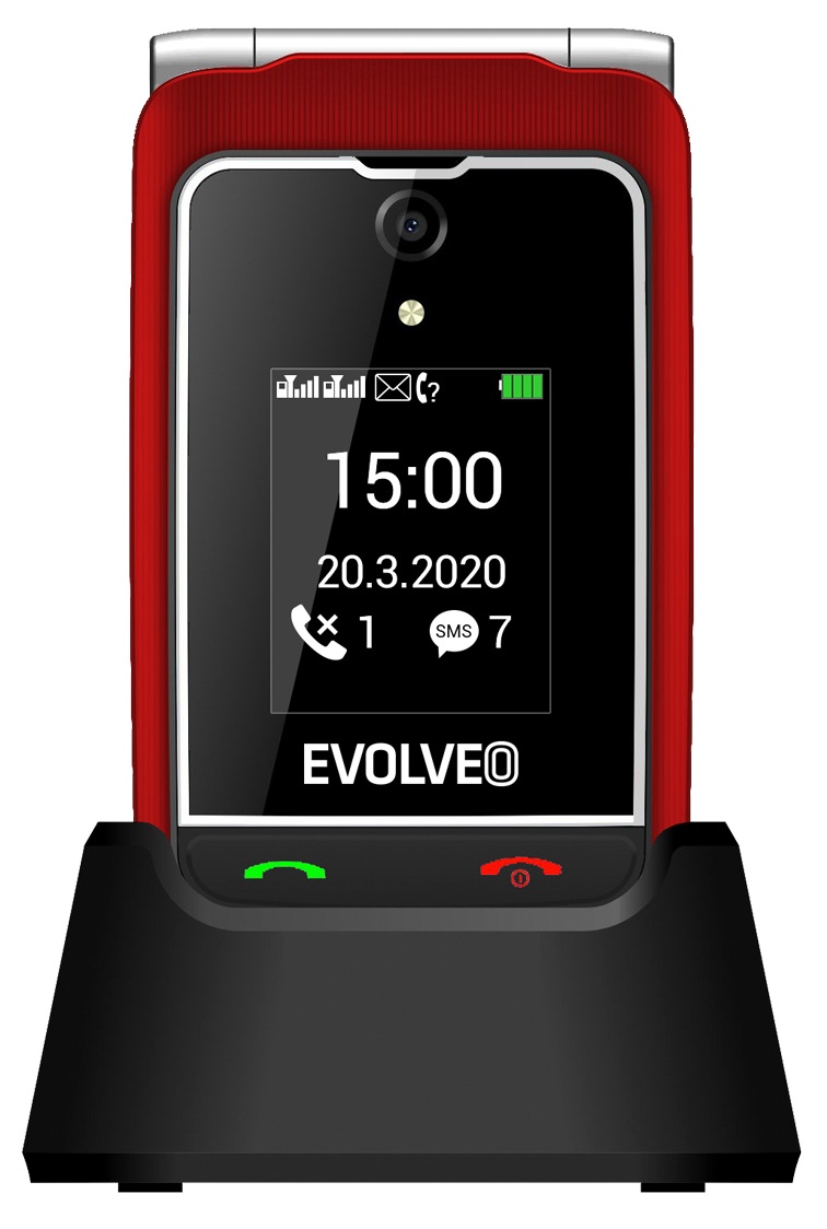 Evolveo EasyPhone FG s nabíjecím stojánkem, černá