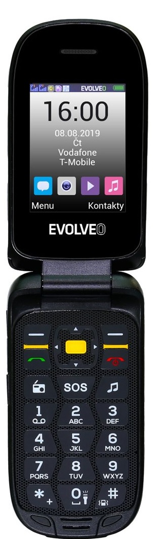 Evolveo StrongPhone F5 černá/žlutá