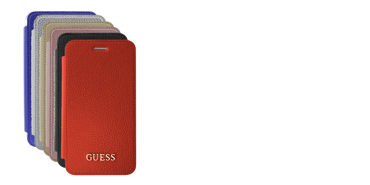 GUFLBKP7LIGLTSI Guess IriDescent Book Pouzdro Silver pro iPhone 7 Plus