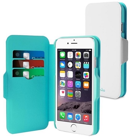 Puro BI-COLOR WALLET flipové pouzdro Apple iPhone 6 Plus white/blue