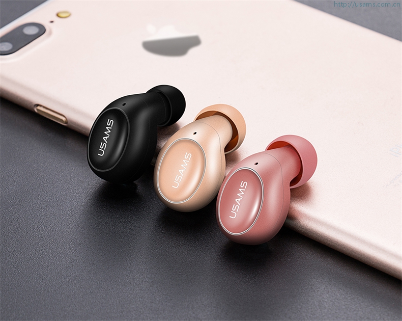 USAMS LJ Bluetooth Headset gold