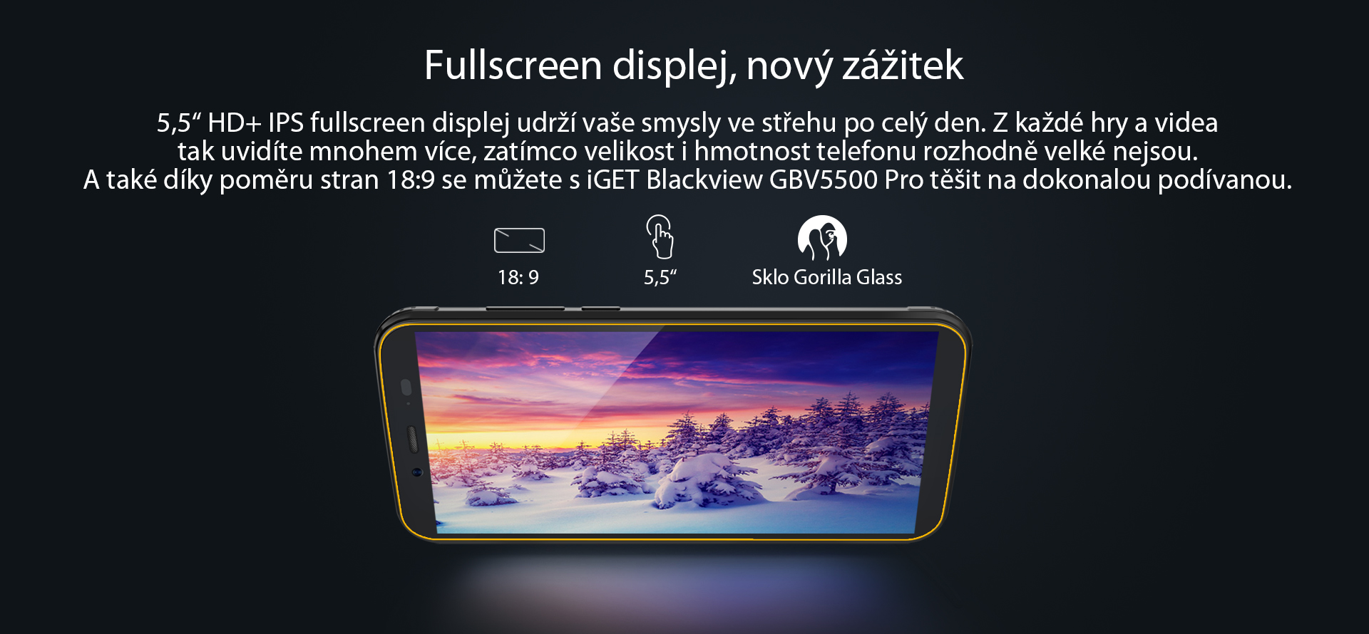 iGET Blackview GBV5500 Plus 3GB/32GB žlutá