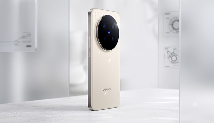 Zadní a boční strana mobilního telefonu Vivo X300 Pro