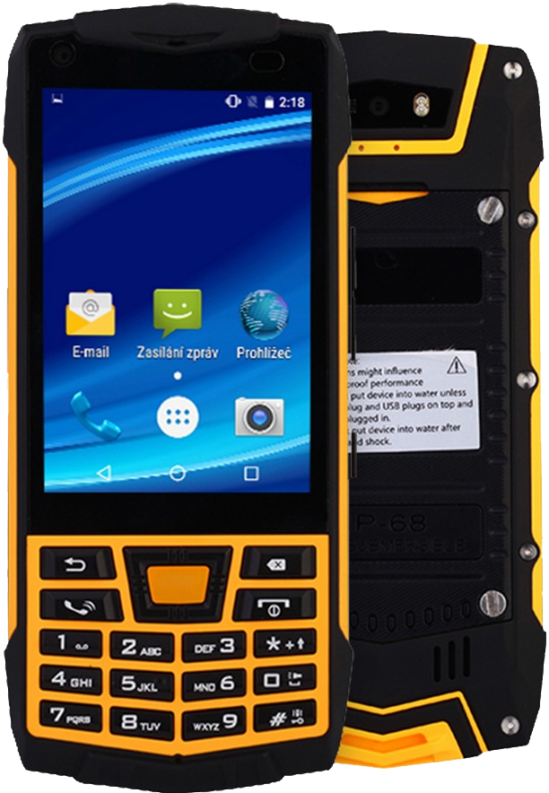 Mobilní telefon mobil smartphone CUBE1 T1C Black / Yellow