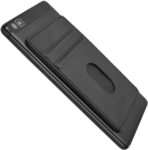 Nalepovací kapsa FIXED Caddy pro 2 kreditní karty černá