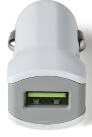 Autonabíječka Celly Turbo s USB výstupem, 2,4A bílá