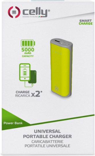 Powerbanka Celly Dialy 5000mAh zelená