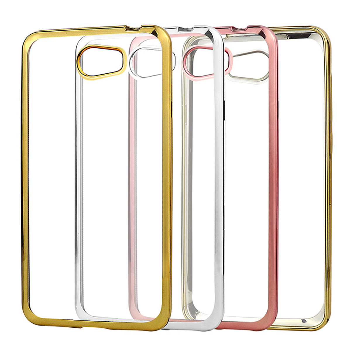 Pouzdro ELECTRO JELLY Apple Iphone X transparentní růžovo/zlaté