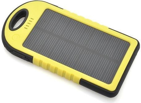 PowerBank Plus 5000mAh (N8334) 2xUSB, solární nabíjení, black/yellow