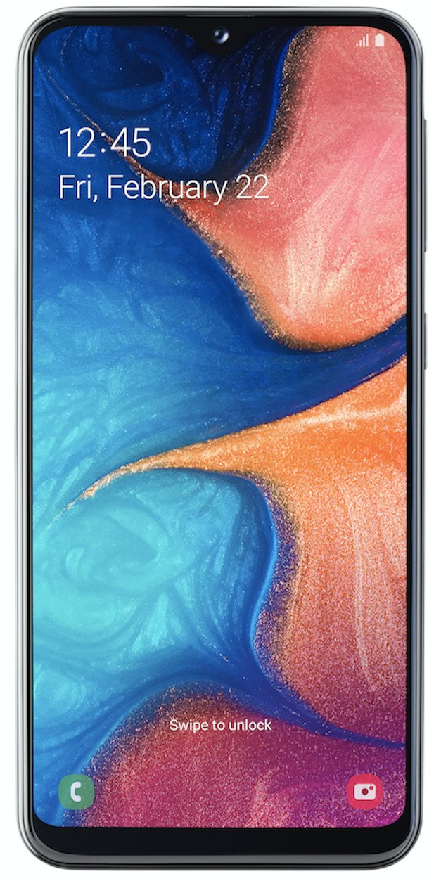 Samsung Galaxy A20e modrá