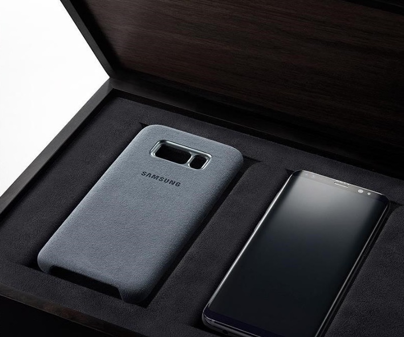 Zadní originální kožený kryt Alcantara pro Samsung Galaxy S9 (SM-G960) modrá