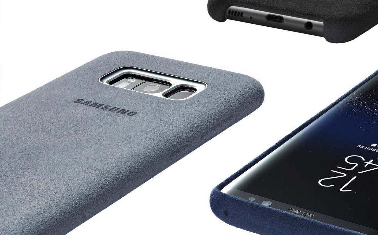 Zadní originální kožený kryt Alcantara pro Samsung Galaxy Note 8 (N950) šedá