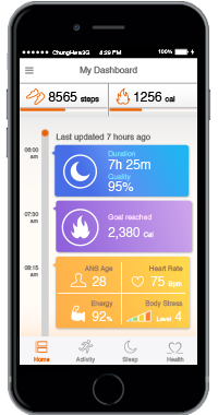 Smart náramek Mio MiVia Essential 350 app